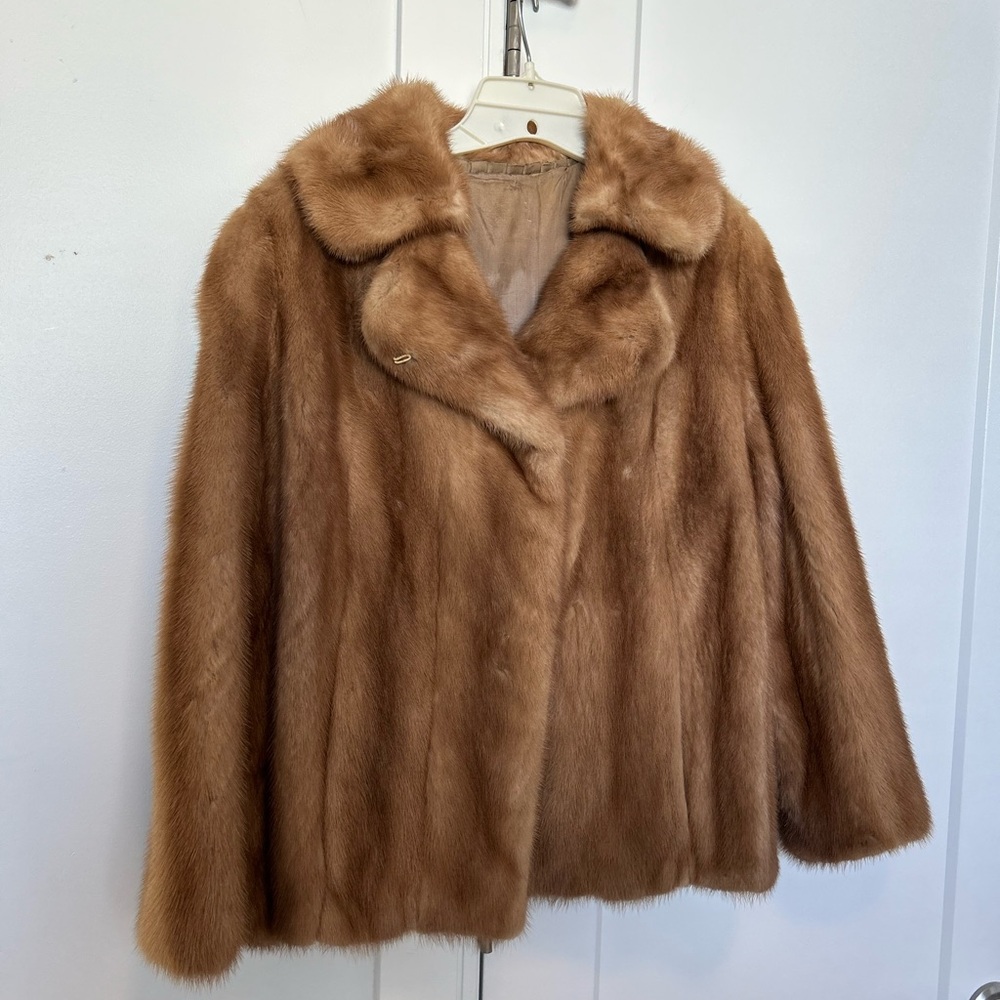 1950’s Mink Brown Fur Coat- Good Condition